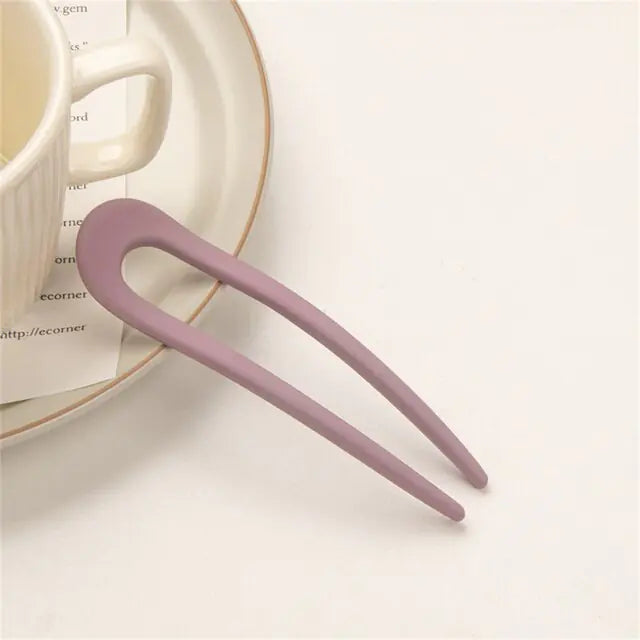 Fashion Candy Color Hair Sticks for Women Purple