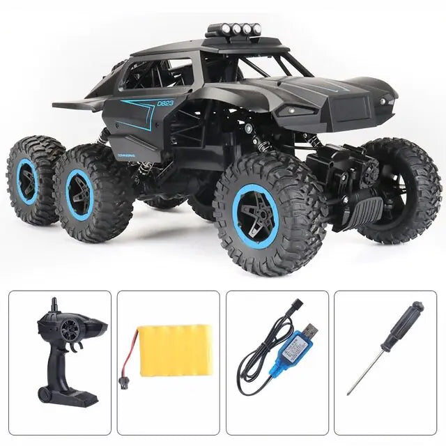 New 6WD Monster Electric RC Truck Model 1/12 6 Blue 1 Battery