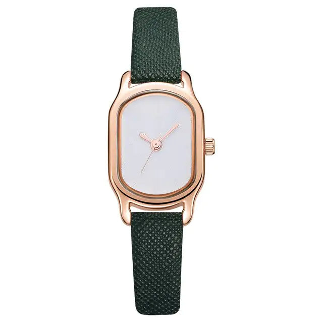 Oval Dial Retro Watches Green None