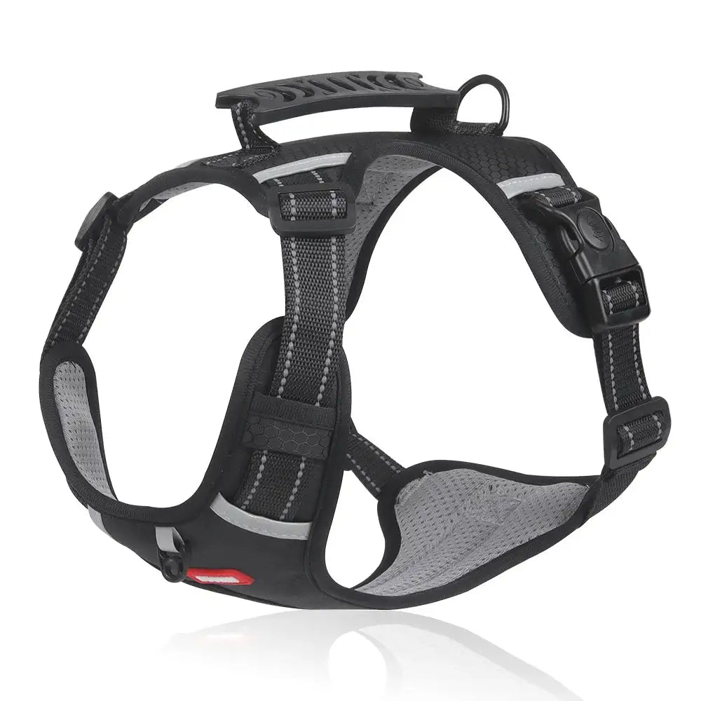 Reflective Stress- Relieving Harness Black Without Reflective leash S, M, L, XL