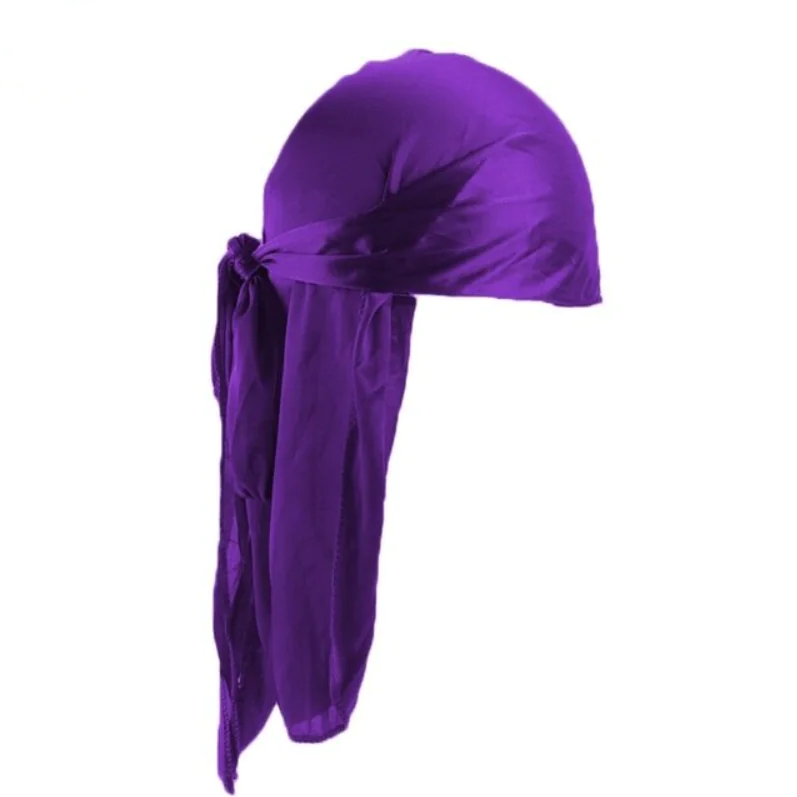 Colorful Silk Waves Durag Headwrap Purple