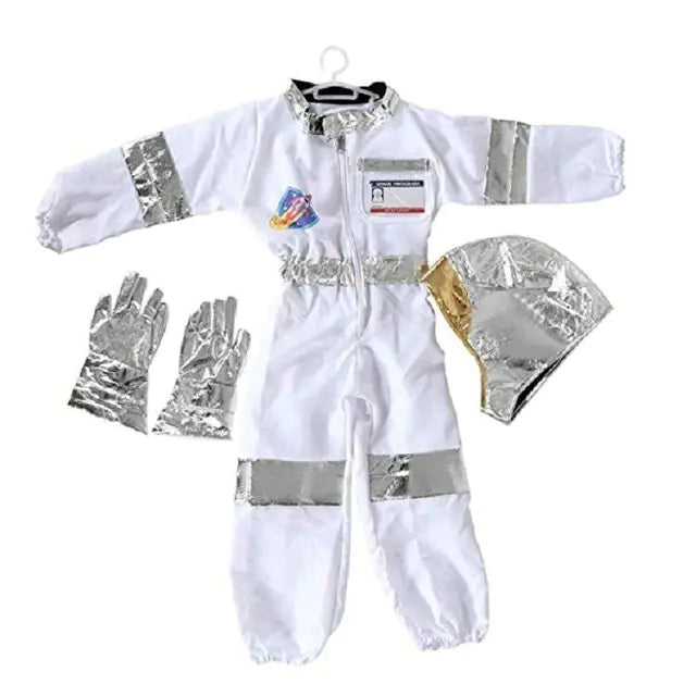 Kids Astronaut Halloween Costume Set White 110CM