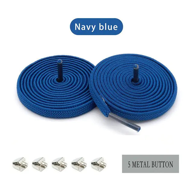 QuickFit Elastic Shoelaces Navy Blue 100cm