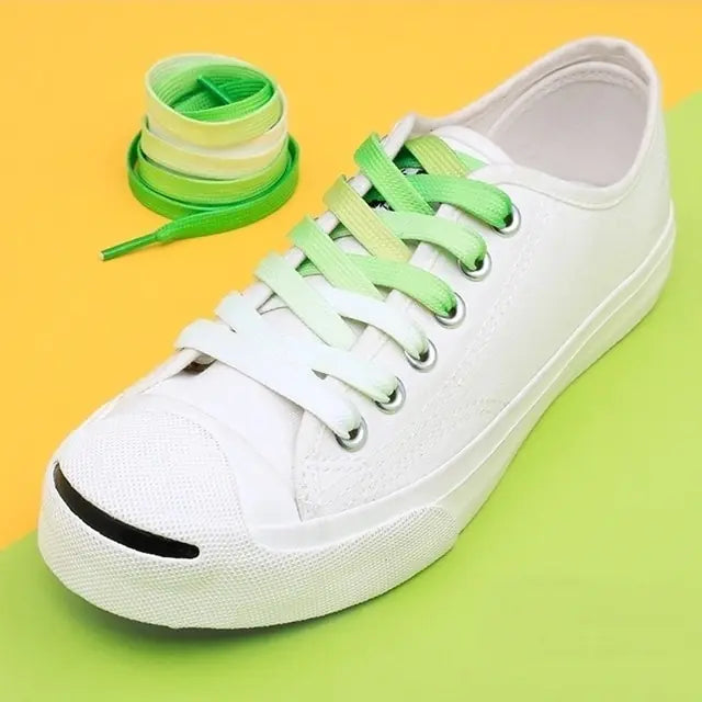 Chromatic Gradient Shoe Laces Set Green
