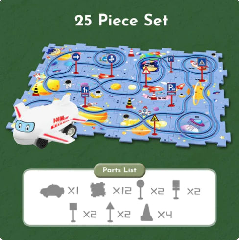 Kids Car Track Set Space 25 Piece Set