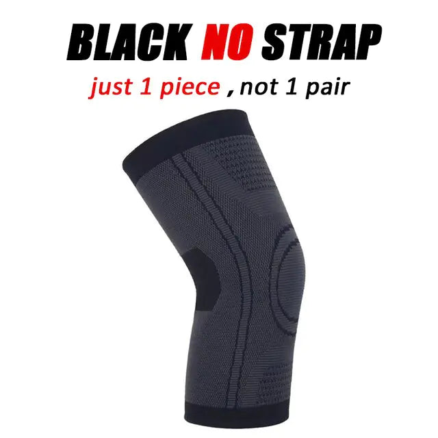Professional Knee Brace Compression Sleeve Black No Strap XXL