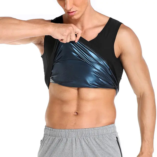 Thermal Compression Sauna Sweat Vest Black L-XL (Men)
