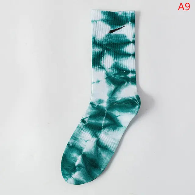 Women Tie-dye Middle Tube Socks Style 9