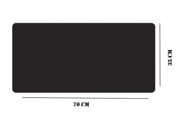 Large Gamer Mouse Pad Black Black 70x35 cm