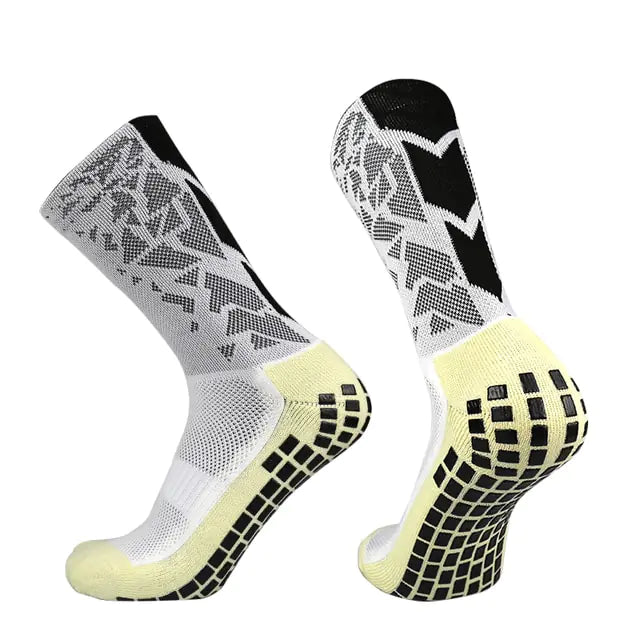 Unisex Camouflage Breathable Soccer Socks White Medium
