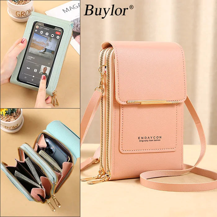 Mother's Day Sale Anti-Theft Leather Bag Light Pink