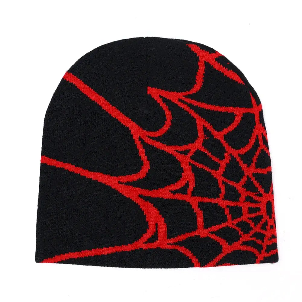 Spider Beanie Black and Red