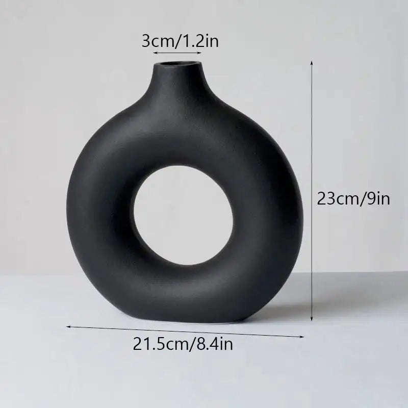 Aesthetic Nordic Vase Black Large