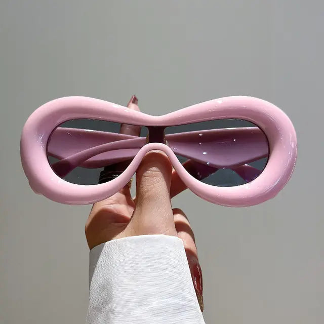 Oval Sunglasses for Men and Women Pink Other