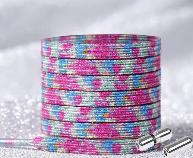 Bling Shoelaces Set Multicolor Rose 100cm
