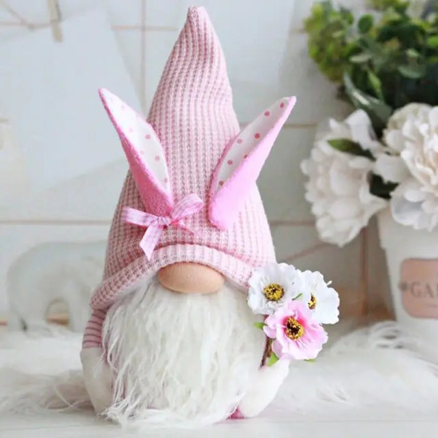 Easter Faceless Doll Decoration Bunny Baby Pink