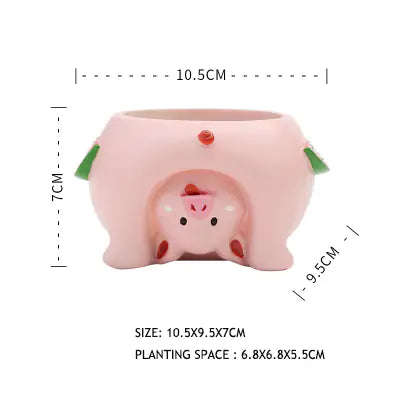 Cartoon Animal Flower Pots Pig
