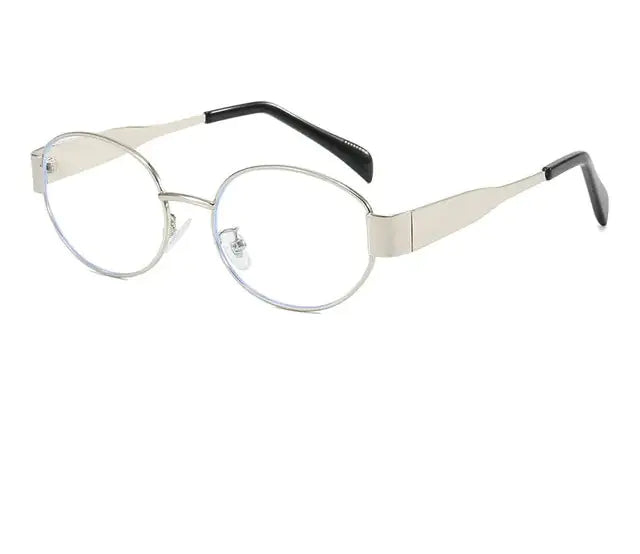 Oval Luxe Sunglasses C7 Silver White PL-826