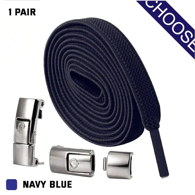 Elastic Shoelaces Navy Blue