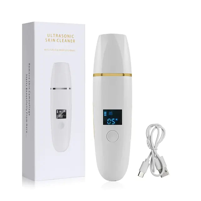 Ultrasonic Skin Scrubber: Facial Cleansing White No Gift and Spray