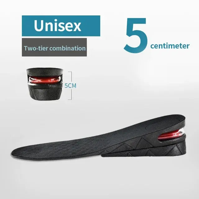 Invisible Height Increase Insoles Black Height 5 cm