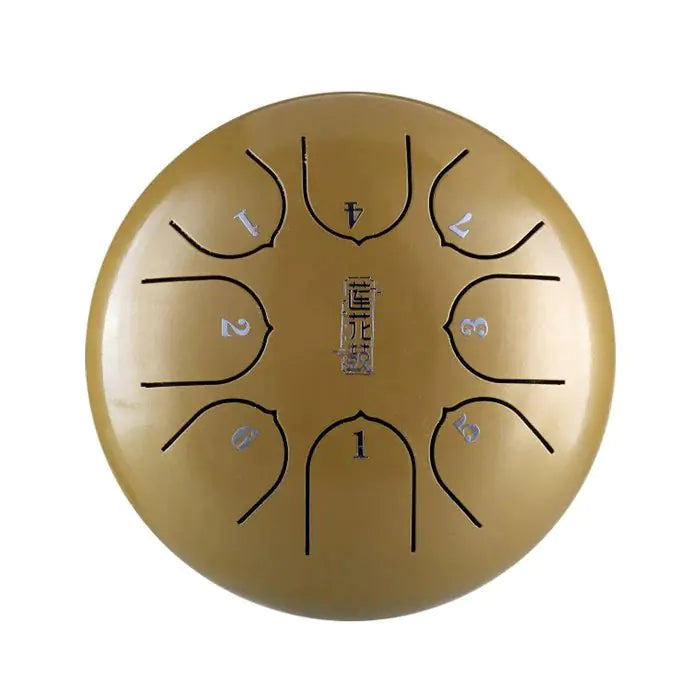 Steel Tongue Drum - 6 Inch 8 Notes G Tune Gold