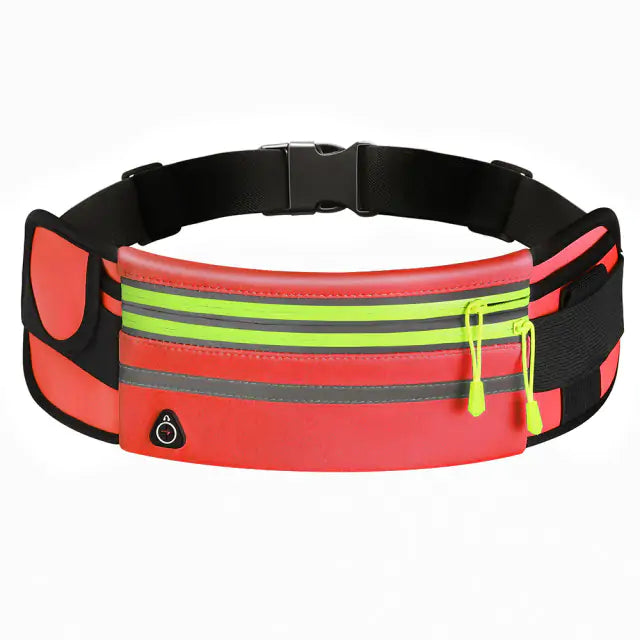Sporty Waist Belt Bag Red 2