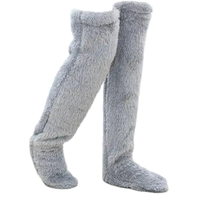 Snuggle Hug Slipper Socks Gray