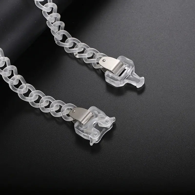 Clear Buckle Men's Chain Necklace