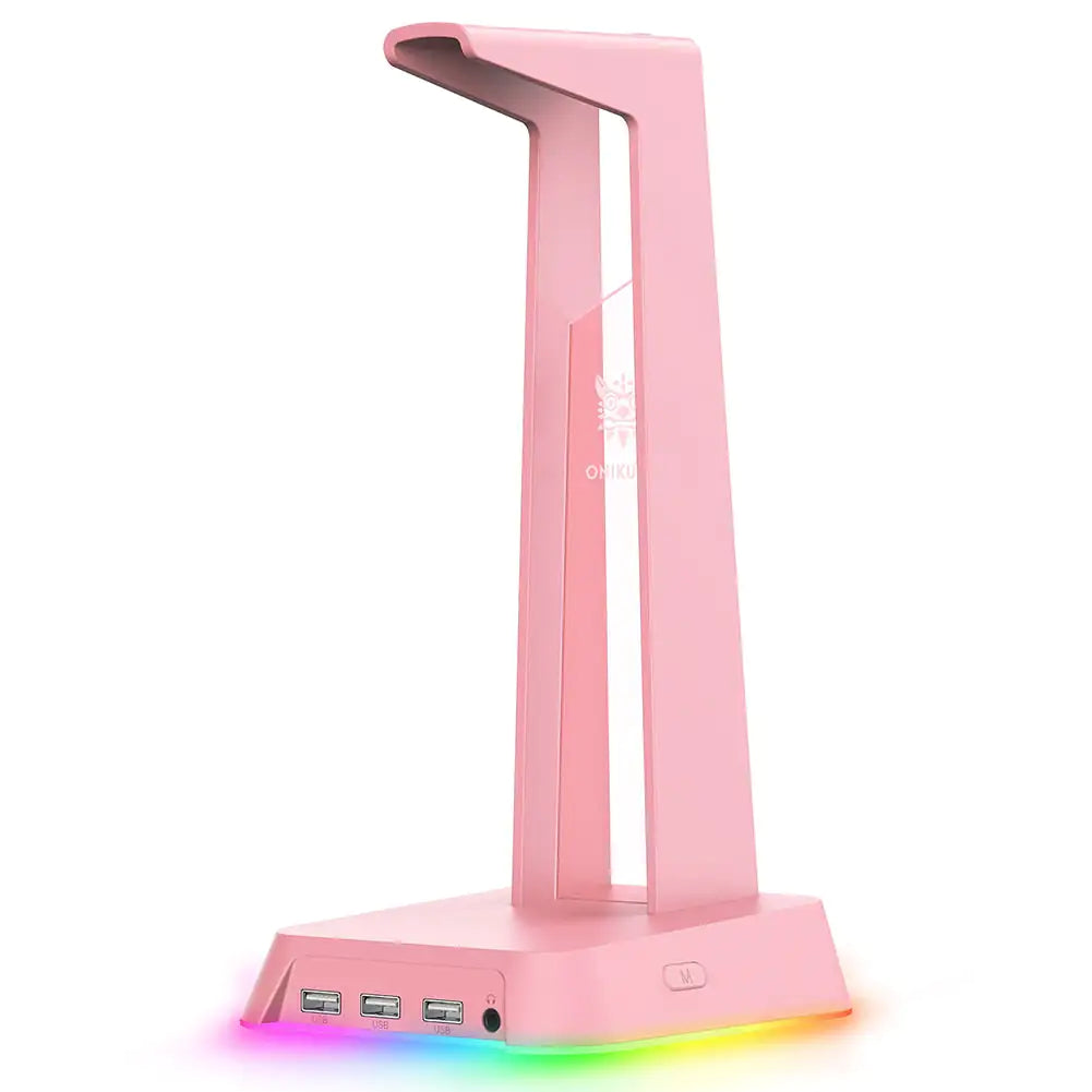 RGB Gaming Headphone Stand Pink