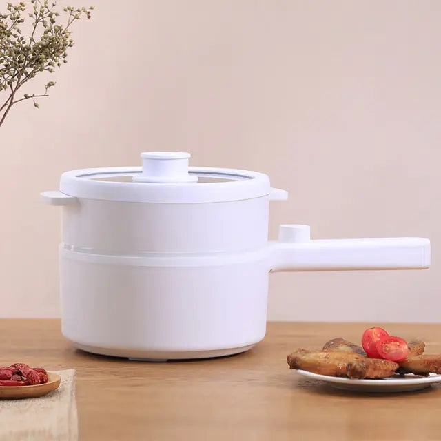 1.5L Electric Multi-cooker Food steamer White with steamer