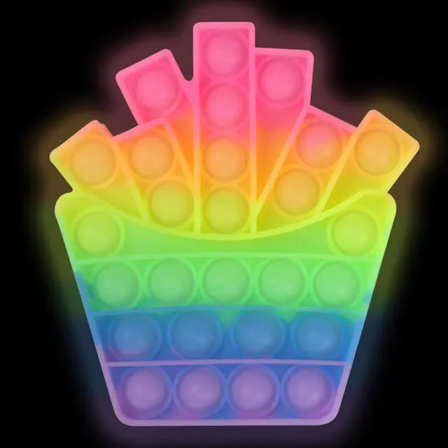 Luminous Pop Fidget Toy Set Rainbow Fries