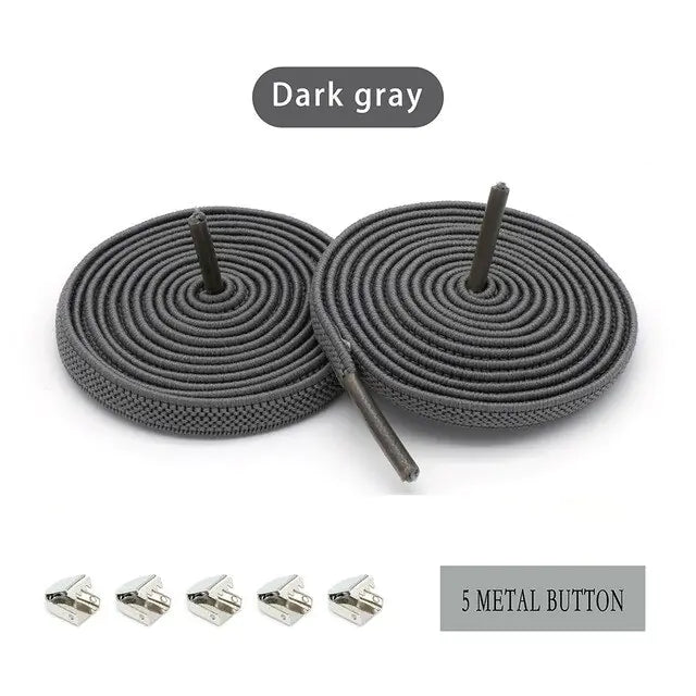 QuickFit Elastic Shoelaces Dark Grey 100cm