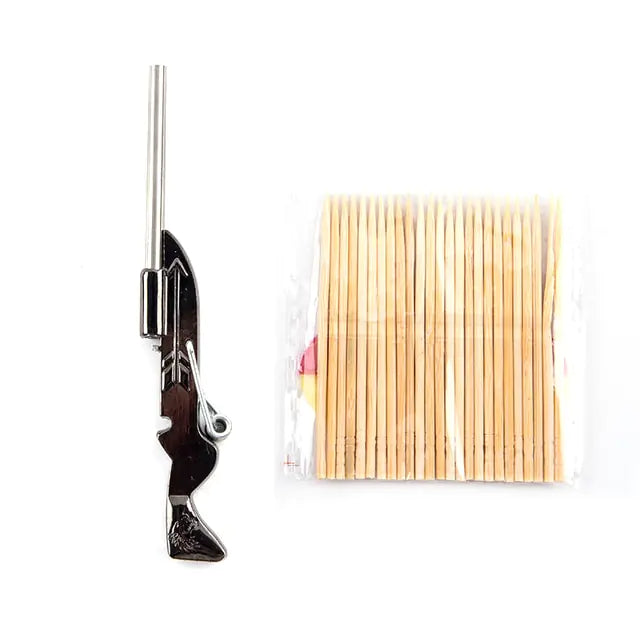 Mini Shotgun Toy Toothpick Launcher Set Black 11CM * 1CM