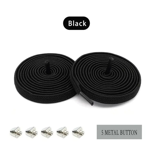 QuickFit Elastic Shoelaces Black 100cm