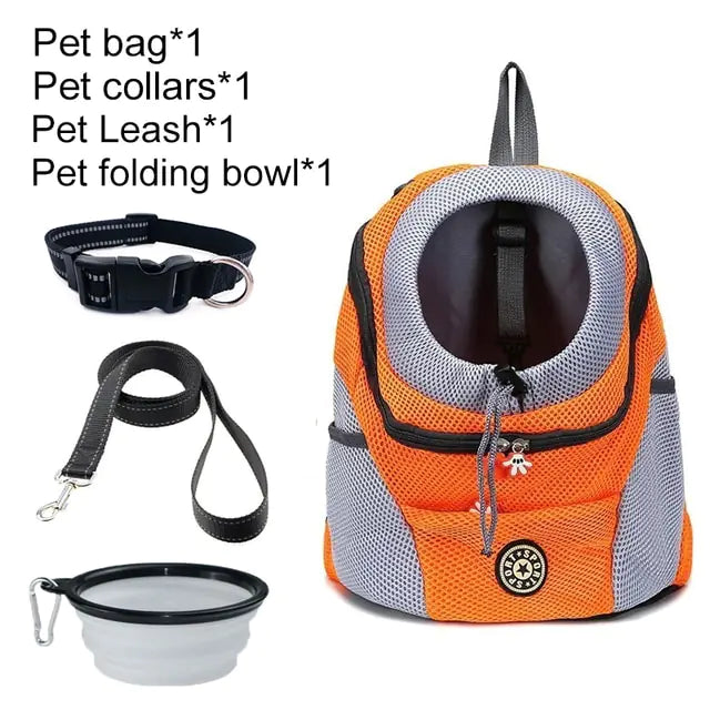 Pet Travel Carrier Bag Orange Set 1 M for 5-10kg