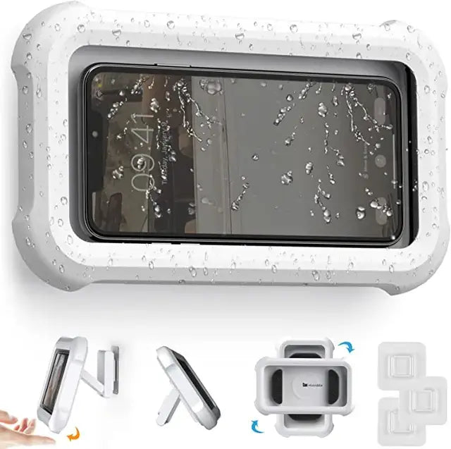 Waterproof Shower Phone Holder White