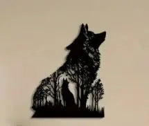 Halloween Black Wolf Wall Decoration Default Title
