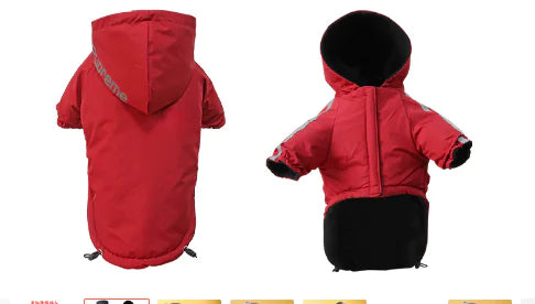 Waterproof Dog Clothes Red