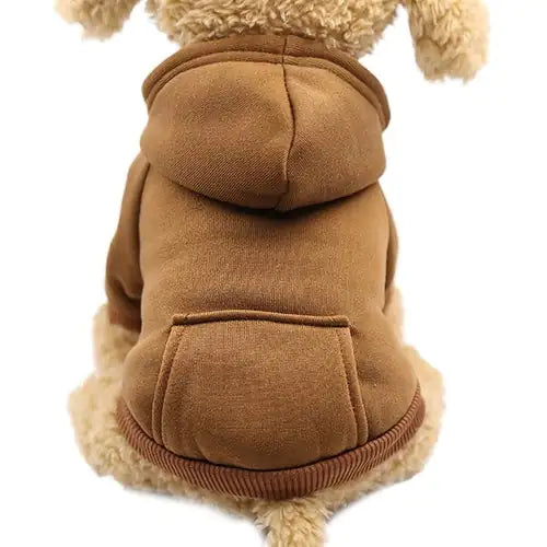Soft Fleece Pet Dog Hoodie Brown XL