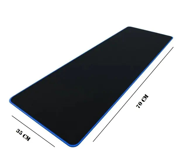 Large Gamer Mouse Pad Black Blue 70x35 cm