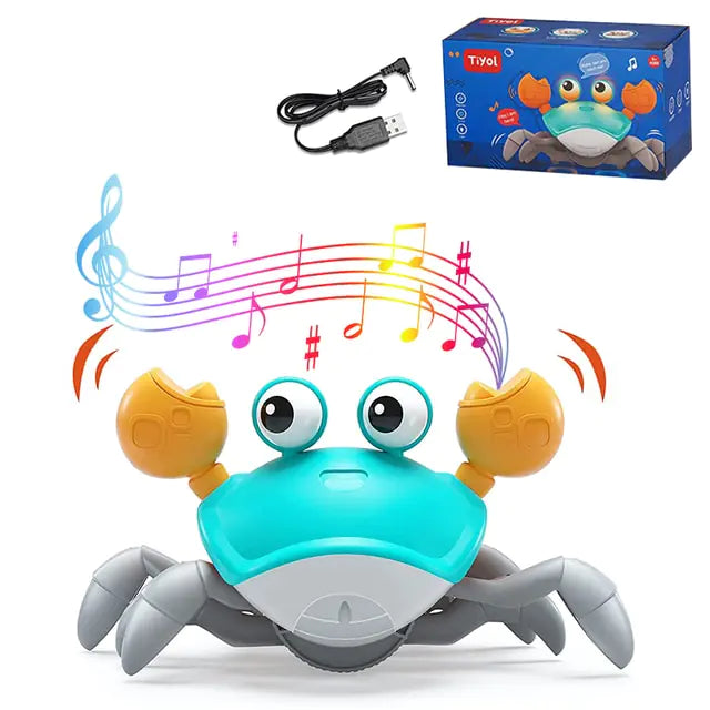 Cute Sensing Crawling Crab Baby Toy Crab A Blue