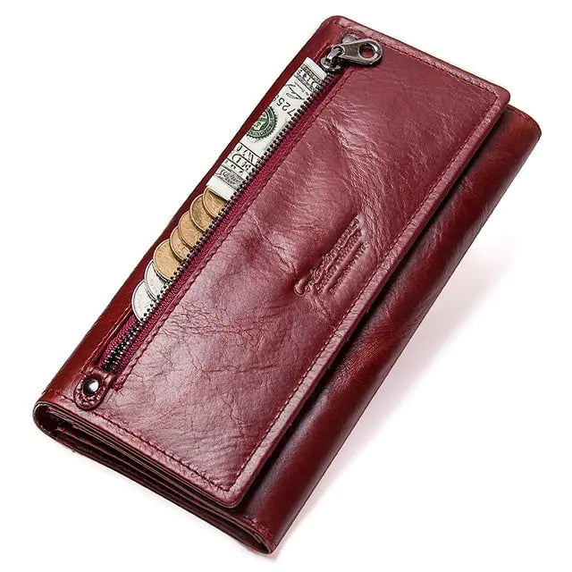 Long Purse Wallet Red