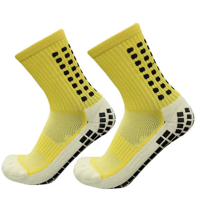 Non-Slip Grip Football Socks Yellow