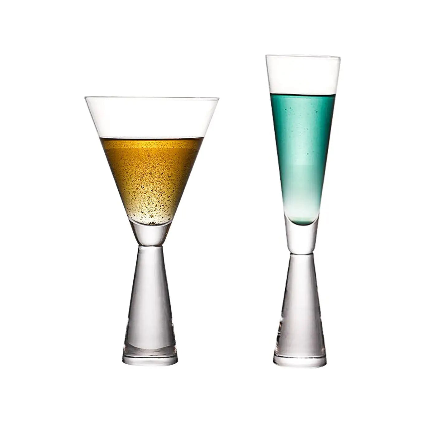 Champagne and Cocktail Glass Set Clear Set (Tall + Wide) x 1