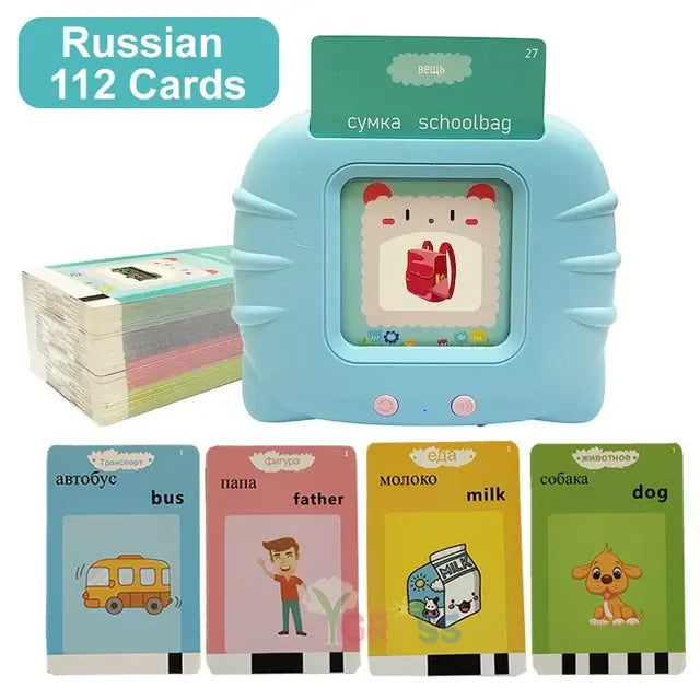 Educational Learning Talking Flash Cards Russian 112cards
