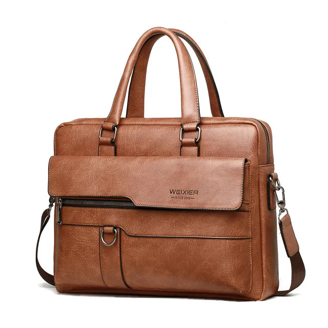 2023 Men Briefcase Bag Light brown 1 PCS