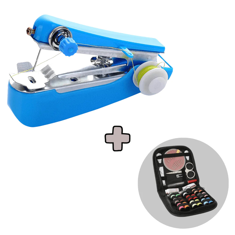 Mini Hand Sewing Machine Blue Mini sewing machine + mini sewing kit