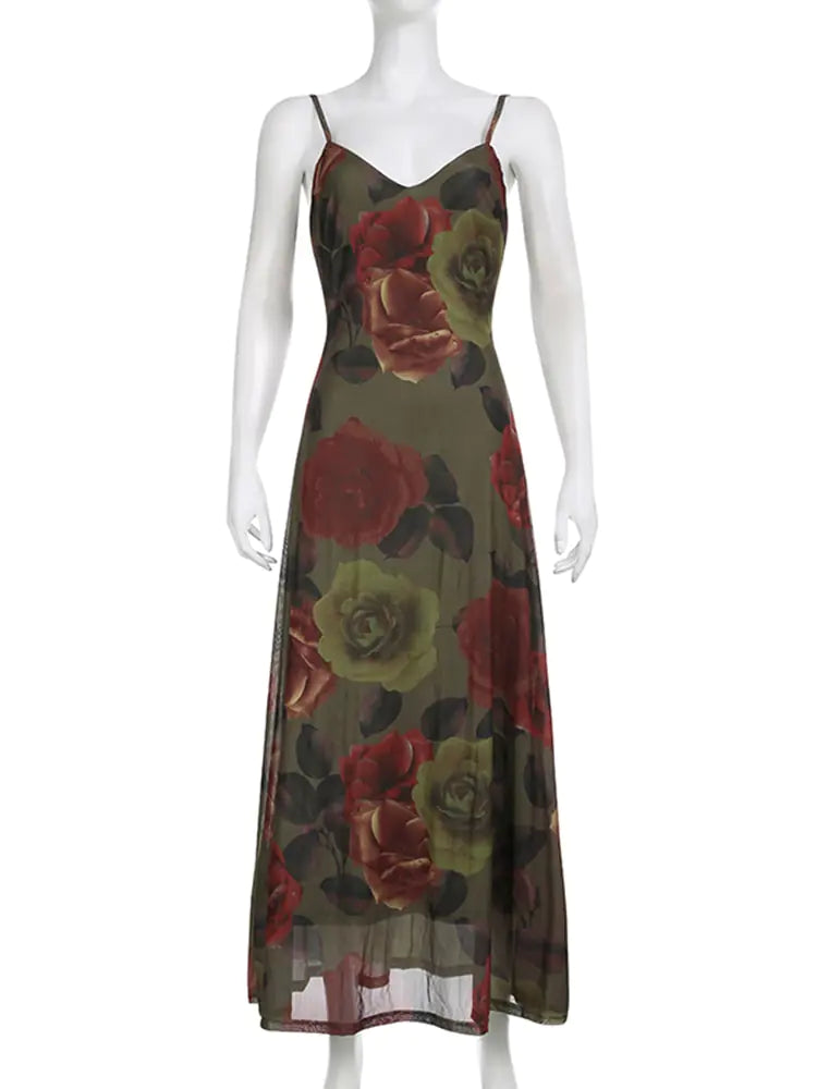 Floral Vintage Midi Dress