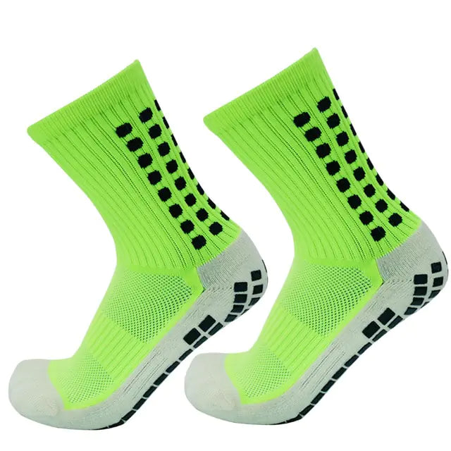 Non-Slip Grip Football Socks Neon Green